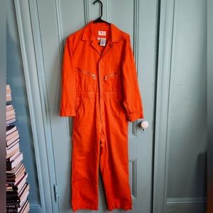 RARE vintage Walls Coveralls Size 36 orange 100% cotton